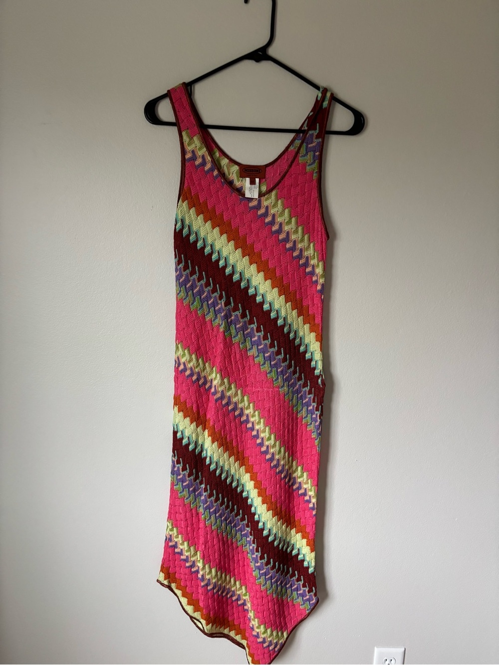 Missoni Chevron Knit Asymmetrical Tank Dress IT 42 US 6
